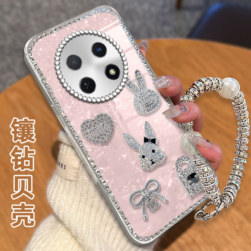 高级感电镀贝壳纹镶钻  不掉漆 不掉色