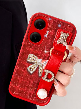 2026红色新年布艺小香风适用Redmi红米Turbo4Pro手机壳本命年14过年12保护套Turbo4春节11防摔cc9e喜庆10全包