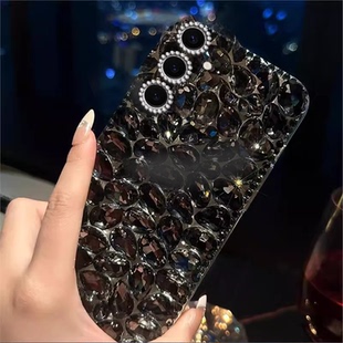 高端奢华满钻水钻适用三星GalaxyS24手机壳透明S24Ultra新品S10+网红S25保护套S21fe全包S23FE外壳S8镶钻