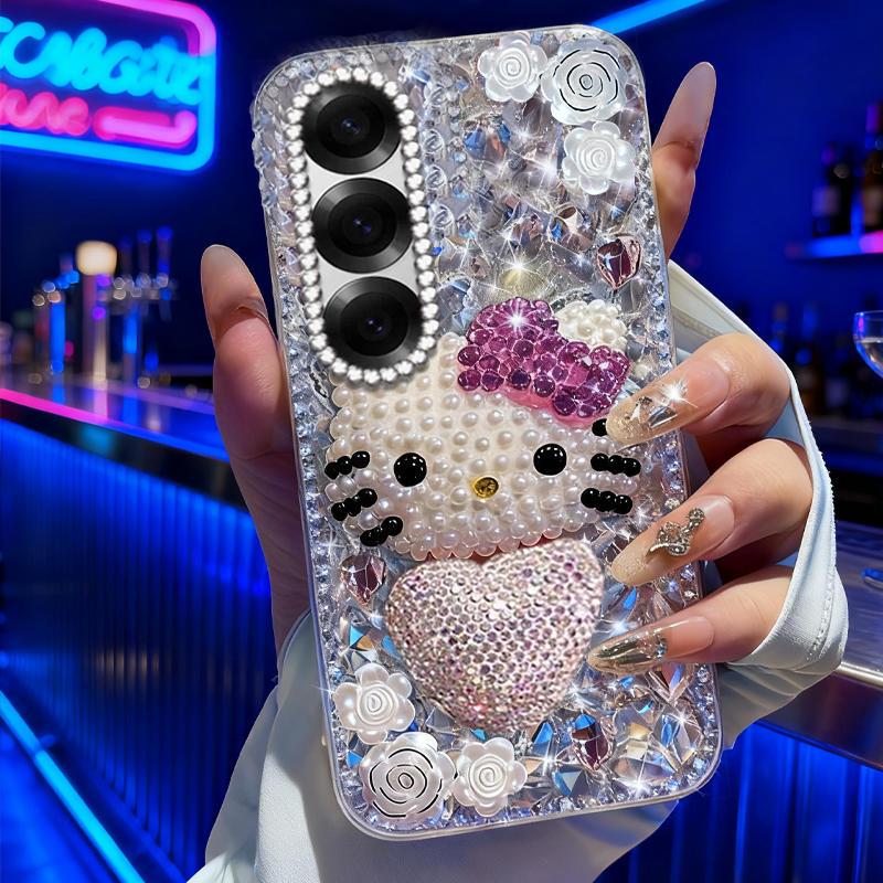 高端奢华镶钻手机壳，不掉钻，不发黄