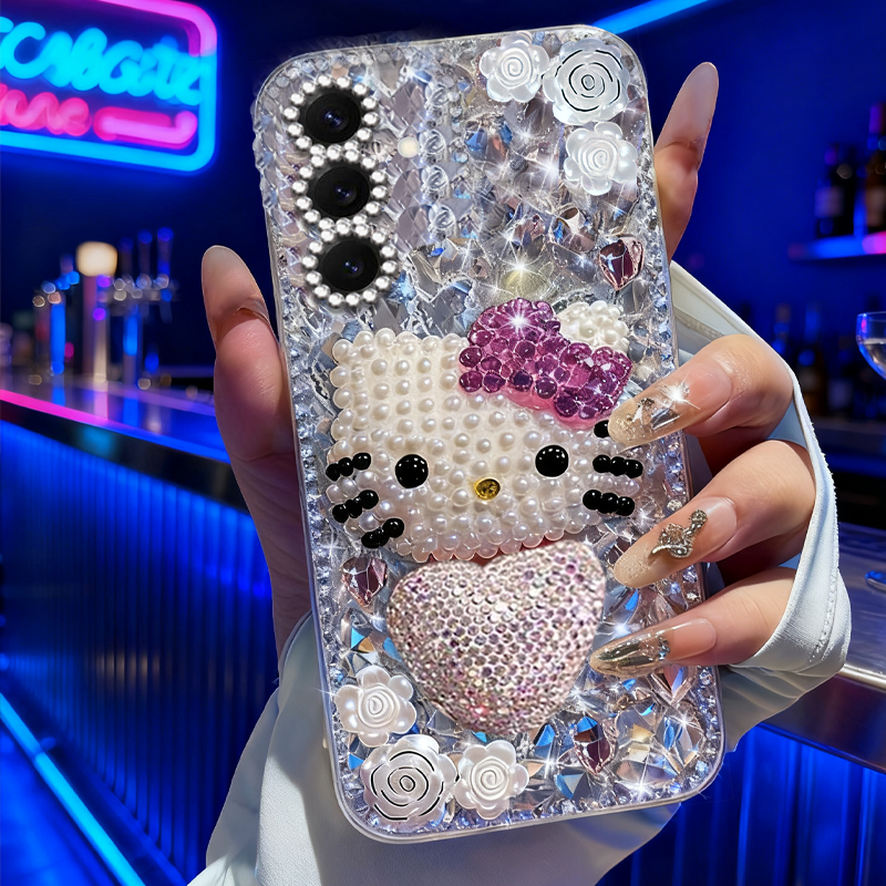 高端奢华镶钻手机壳，不掉钻，不发黄