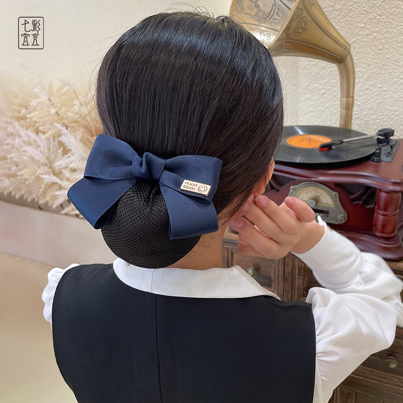 头花女护士职业发网空姐工作盘发网兜银行邮政服务员发饰2022新款