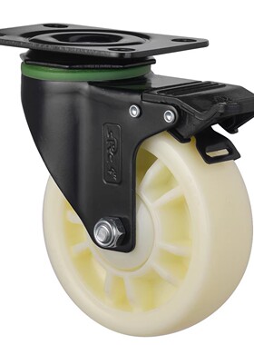 脚轮3寸4寸风火SRC2A-BA3S-01D-63-121聚丙烯PP万向轮刹车轮耐压