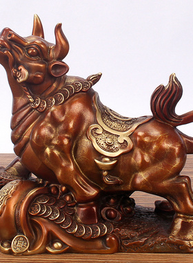 纯铜生肖拓荒牛商务开业创意装饰