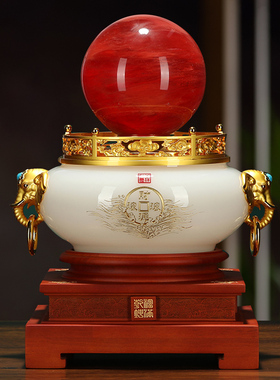 琉璃祝福新中式客厅书房