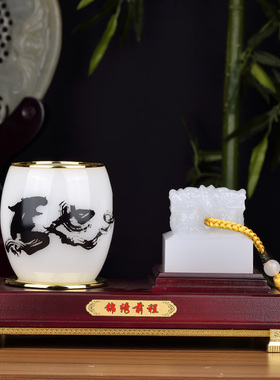 印章送客户领导琉璃玉礼品定制