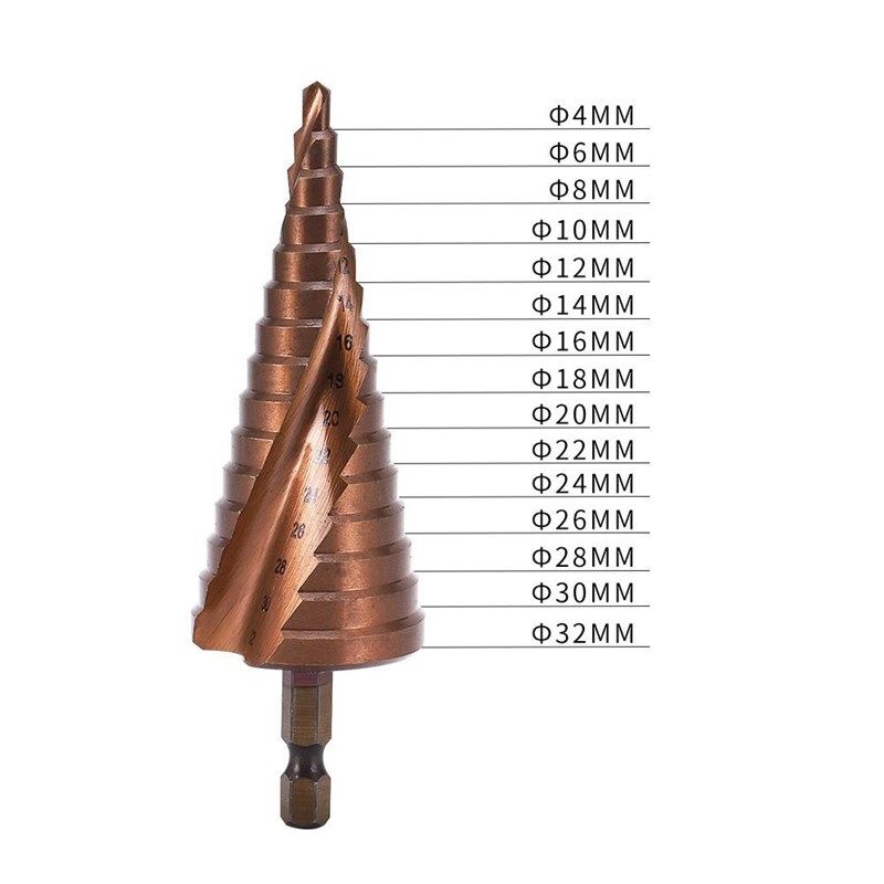 德式日式进牧田宝塔钻头 M35高速网高硬度含钴不锈钢专用钻孔器口