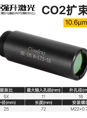 CO2打刻机ZnSe扩束镜二氧化碳雷射切割机硒化锌扩束镜2倍/4倍/6倍