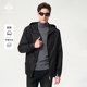 Mangano曼加龙黑色时尚 休闲百搭连帽外套男 新款 轻奢男士 夹克春季