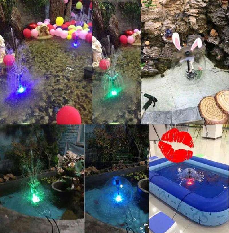 室内盆景鱼池小喷泉假山流水小水泵换水器喷水泵蘑菇过滤泵大功率