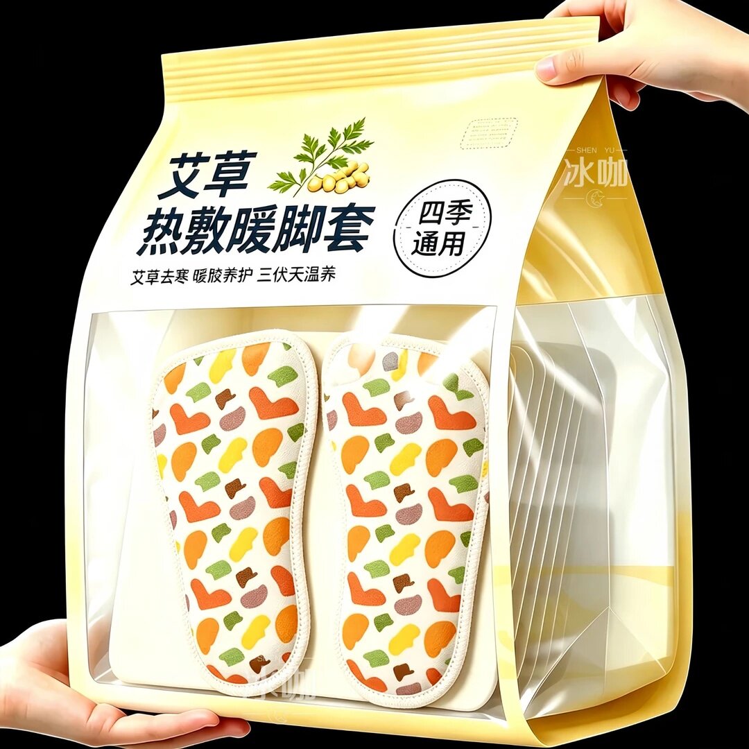 发热脚套穿戴式脚套发热鞋垫袜子冬季热敷暖脚神器暖足贴脚底暖帖