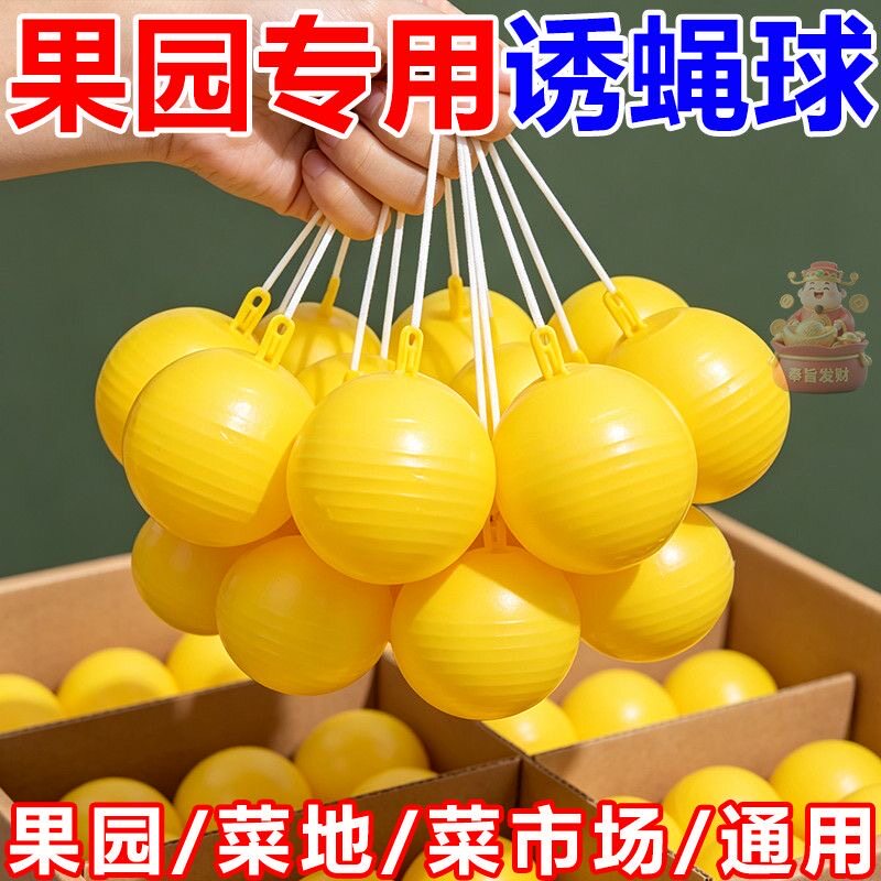强力粘苍蝇防虫球菜地去蚊虫球诱蚊球脐橙占虫球果树粘虫球蝇挂球