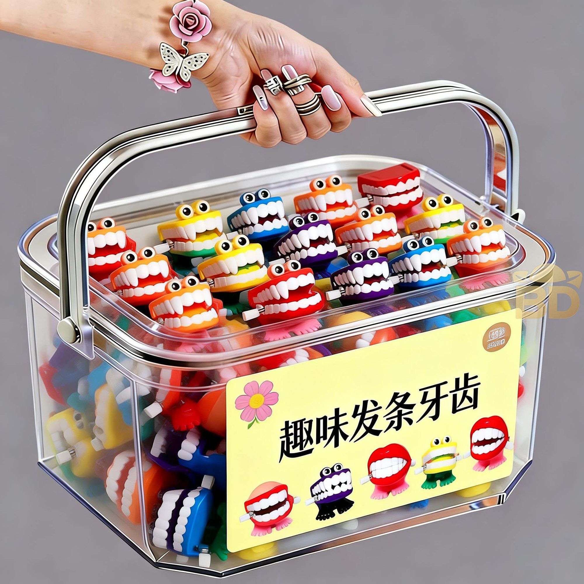 儿童玩具搞笑大牙上链发条玩具跳跳牙齿口腔礼品创意通关发条玩具