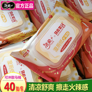 洁柔马应龙湿厕纸巾痔疮护理卫生湿手纸男女擦屁股家庭装湿厕纸巾