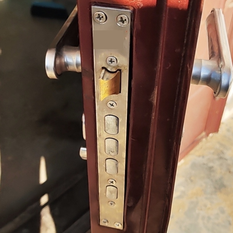 家用门锁机械铁门房门防盗门通用型不锈钢锁具大门方头进户门圆头