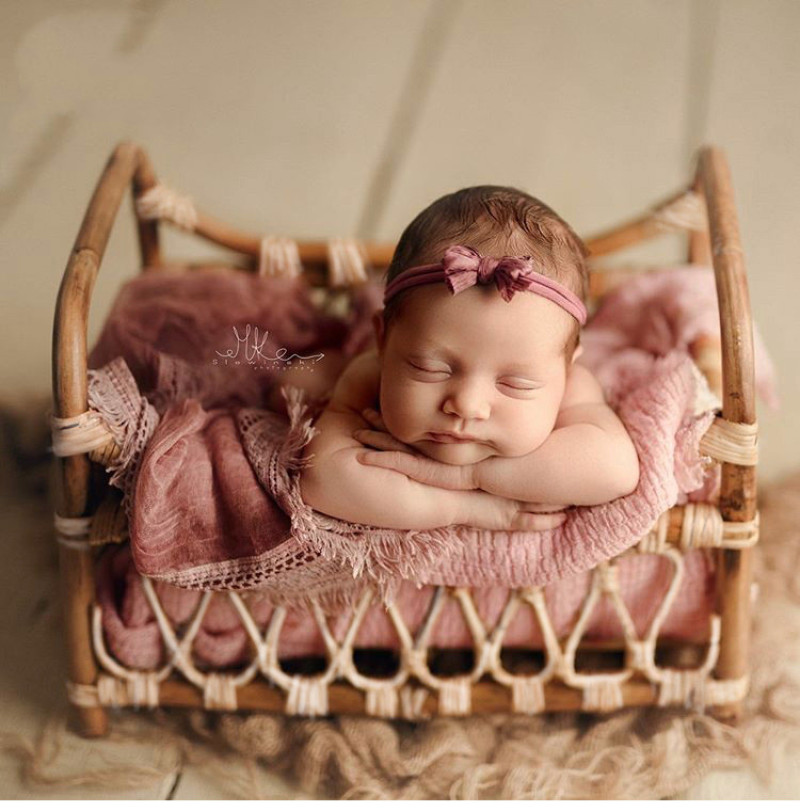 mango newborn photography props retro knit cany basket is ta