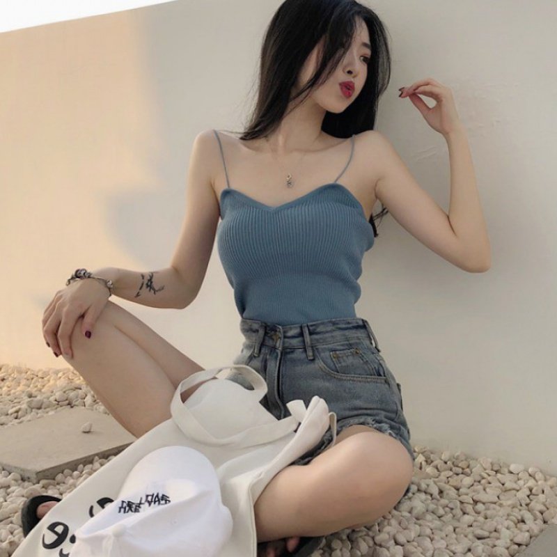 2020新款韩版外穿吊带背心女针织内搭修身纯色显瘦外搭上衣泫雅风|msdalam kategori mod main/animasi/Zhou Bian/cos/permainan papan, kostum cosplay/props/perkhidmatan, Wanita Cosplay - dari Buy2taobao.com untuk memberikan perkhidmatan ejen Taobao profesional membeli