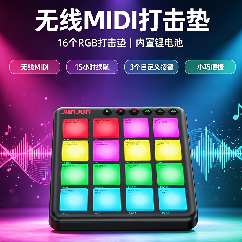 JAMJUM电音小魔方MIDI打击垫