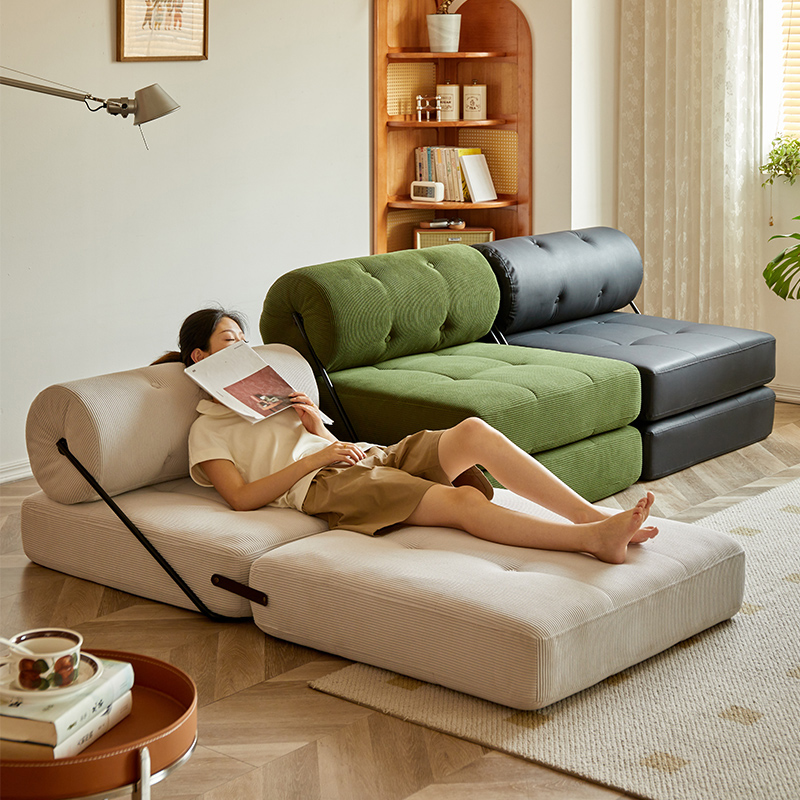 可躺可睡摆烂椅榻榻米客厅豆腐块单人沙发小户型懒人沙发