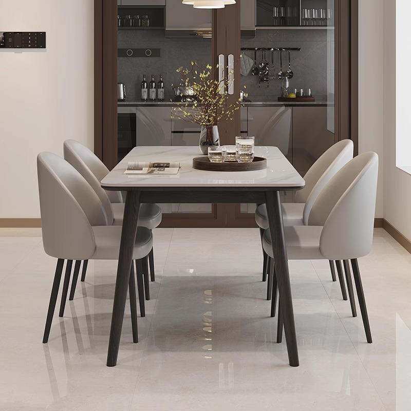 艾比森实木餐桌椅组合白蜡木简约现代小户型客厅家用长方形桌子