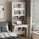 欧雅逸家实木折叠书桌书柜一体现代简约卧室电脑桌书架床边转角连