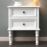 贝橘 Американская прикроватная тумбочка из цельного дерева, белая, в европейском стиле, мини, маленькая спальня, ультраузкая, скандинавская прикроватная тумбочка, роскошная