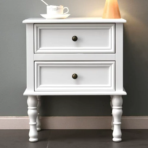 贝橘 Американская прикроватная тумбочка из цельного дерева, белая, в европейском стиле, мини, маленькая спальня, ультраузкая, скандинавская прикроватная тумбочка, роскошная