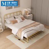 艾比森欧式 铁艺床现代简约单人铁床架儿童1.8米出租屋双人结实铁