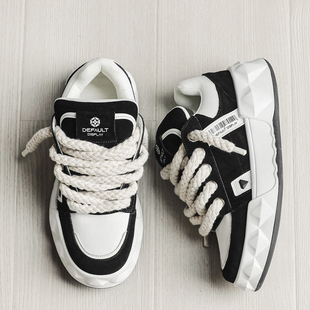 小众国潮面包鞋男女情侣鞋2023新款男鞋潮鞋秋冬鞋子男款板鞋厚底