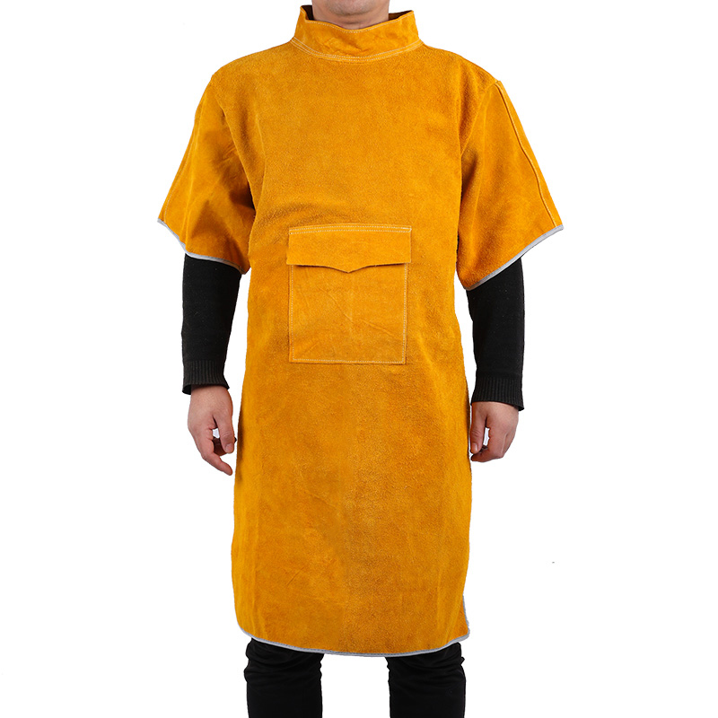 中固牛皮电焊防护服焊工工作服防烫D阻燃耐高温氩弧焊整皮焊接围