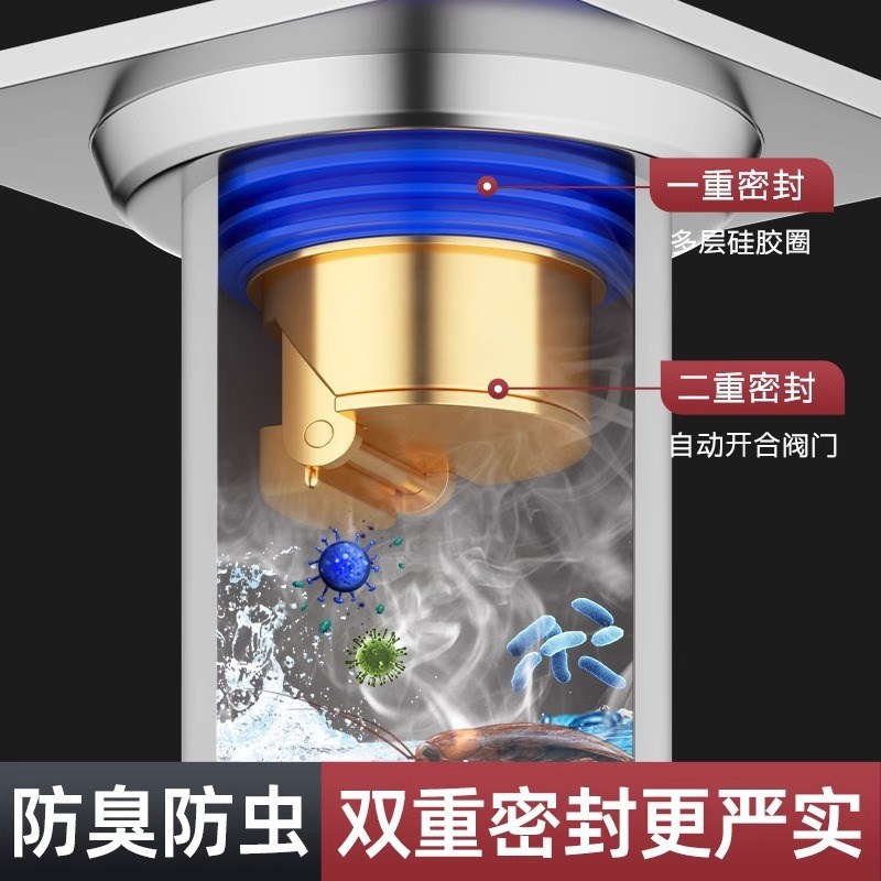 地漏防臭器卫生间下水管道排水口过G滤网通用防臭盖密封内芯盖