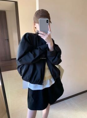 METWO 9021#户外冲锋衣外套女2025秋季宽松休闲棒球服短外套