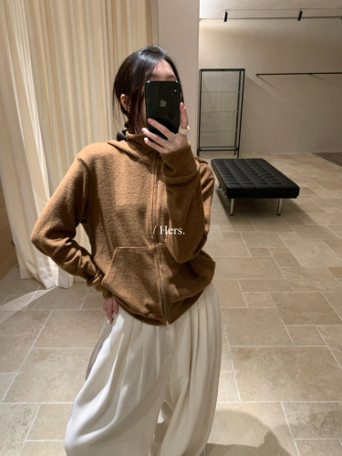 Hers休闲轻运动感连帽卫衣外套