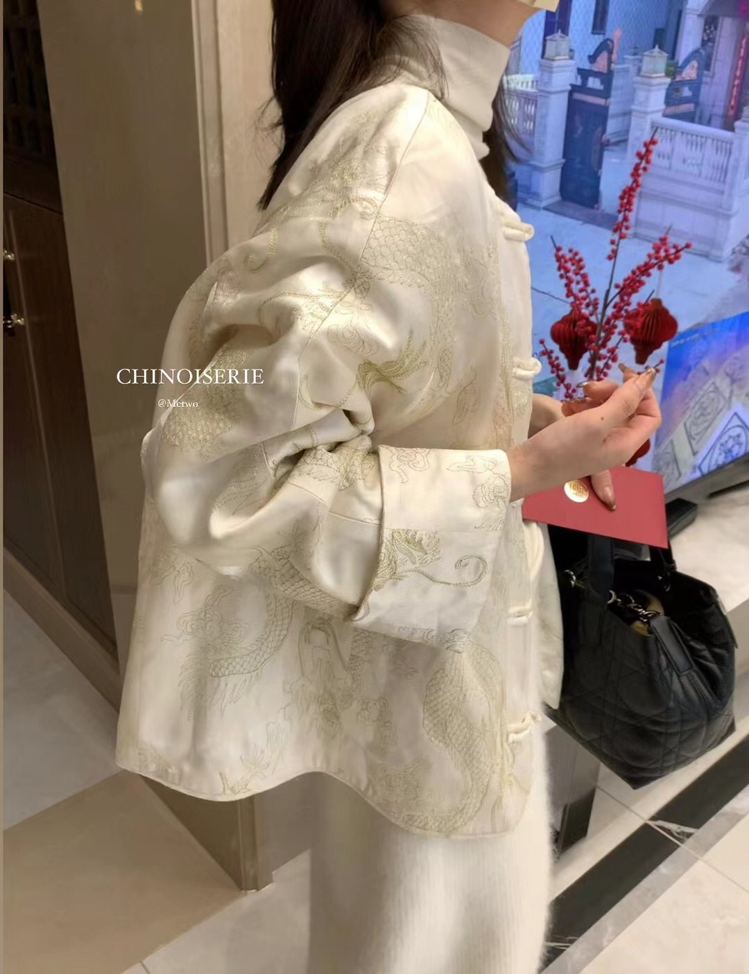 METWO新中式！国风外套女衬衫2024今年流行夹棉潮洋气上衣08100