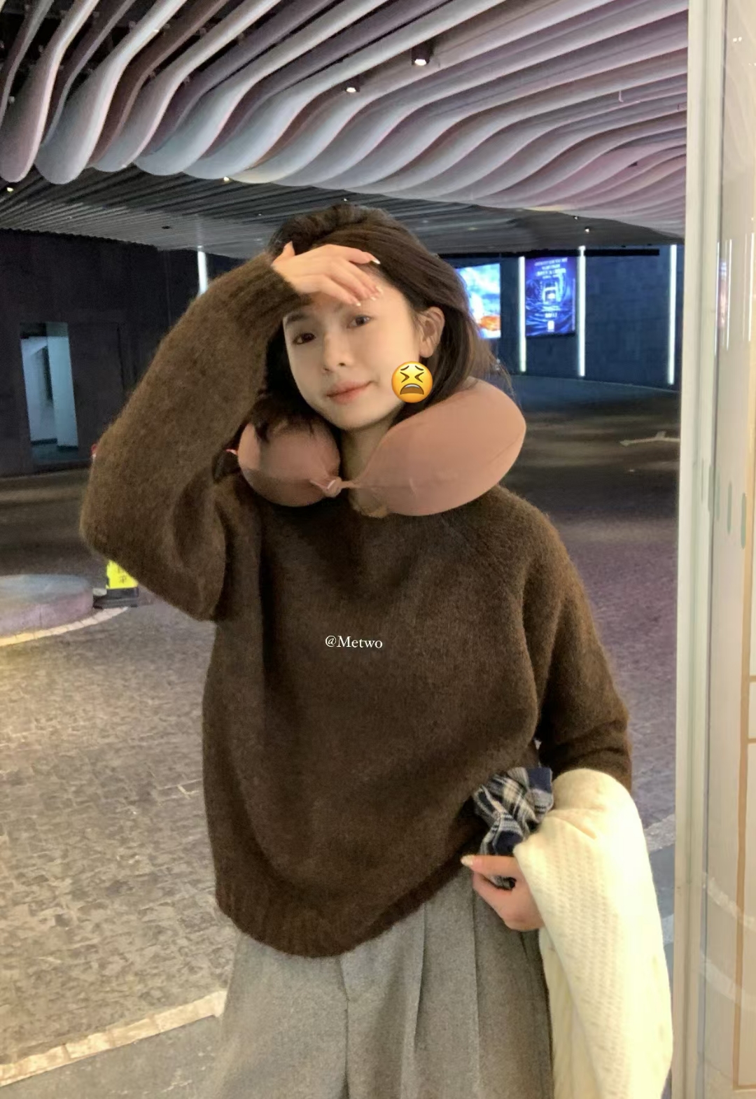 METWO 2233#韩标4色毛衣女秋冬韩系小众宽松慵懒百搭软糯针织衫