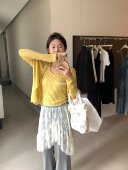 法式 METWO 休闲两件套 开衫 两件套女2025早春新款 8681 木耳背心