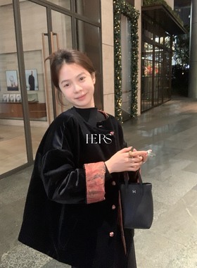 一勺甜 hers 双面可穿丝绒贵气新中式外套92500冬季棉服外套女