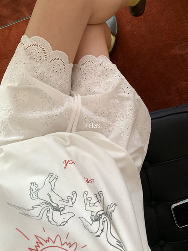 贵气闲人感提花蕾丝休闲短裤女