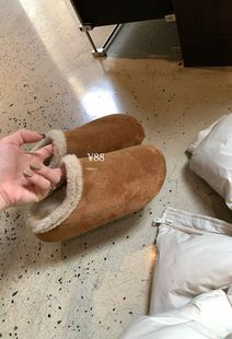 METWO 毛毛拖#冬季新款加绒保暖包头毛毛拖鞋