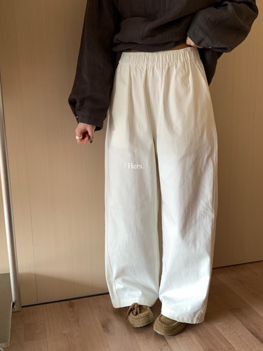 一勺甜 hers秋上新！简约休闲经典百搭阔腿萝卜休闲裤女 20619