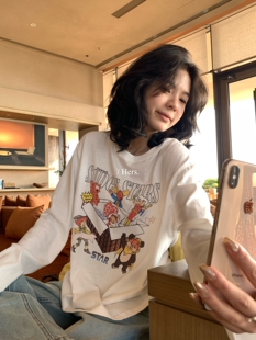 T恤女 漫画女孩日常休闲卡通图案长袖 80162 Hers 26年早春