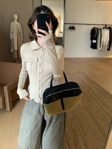 Hers老钱雅痞调性双口袋POLO衫女