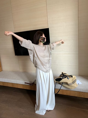 METWO 8740#清冷苎麻松弛上衣
