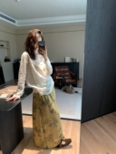 hers简复古气质重工提花蕾丝衫 女2025秋季 打底衫 一勺甜 92365