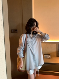 韩系休闲百搭慵懒感舒适条纹衬衫 法式 26年春款 女80194 Hers