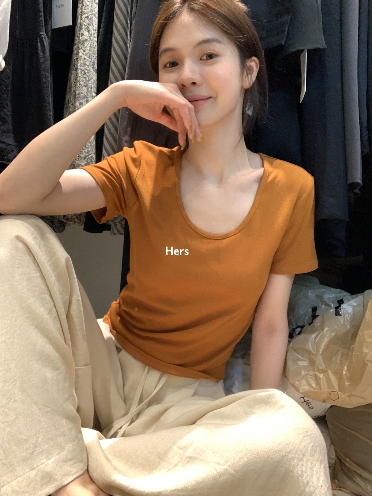 METWO Hers软叽叽短袖T恤女2025夏季圆领舒适透气上衣 20864