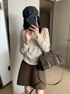 一勺甜 hers针织衫+背心两件套女2025秋季薄款罩衫套装92215