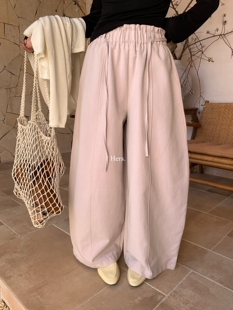 Hers一勺甜2026年早春 女80170 休闲抽绳压线设计气球山本休闲裤