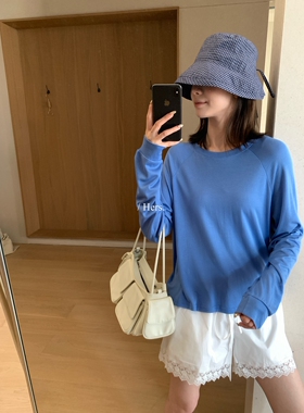 26年早春！【Hers】简约休闲百搭圆领舒适插肩袖长袖T恤女80138