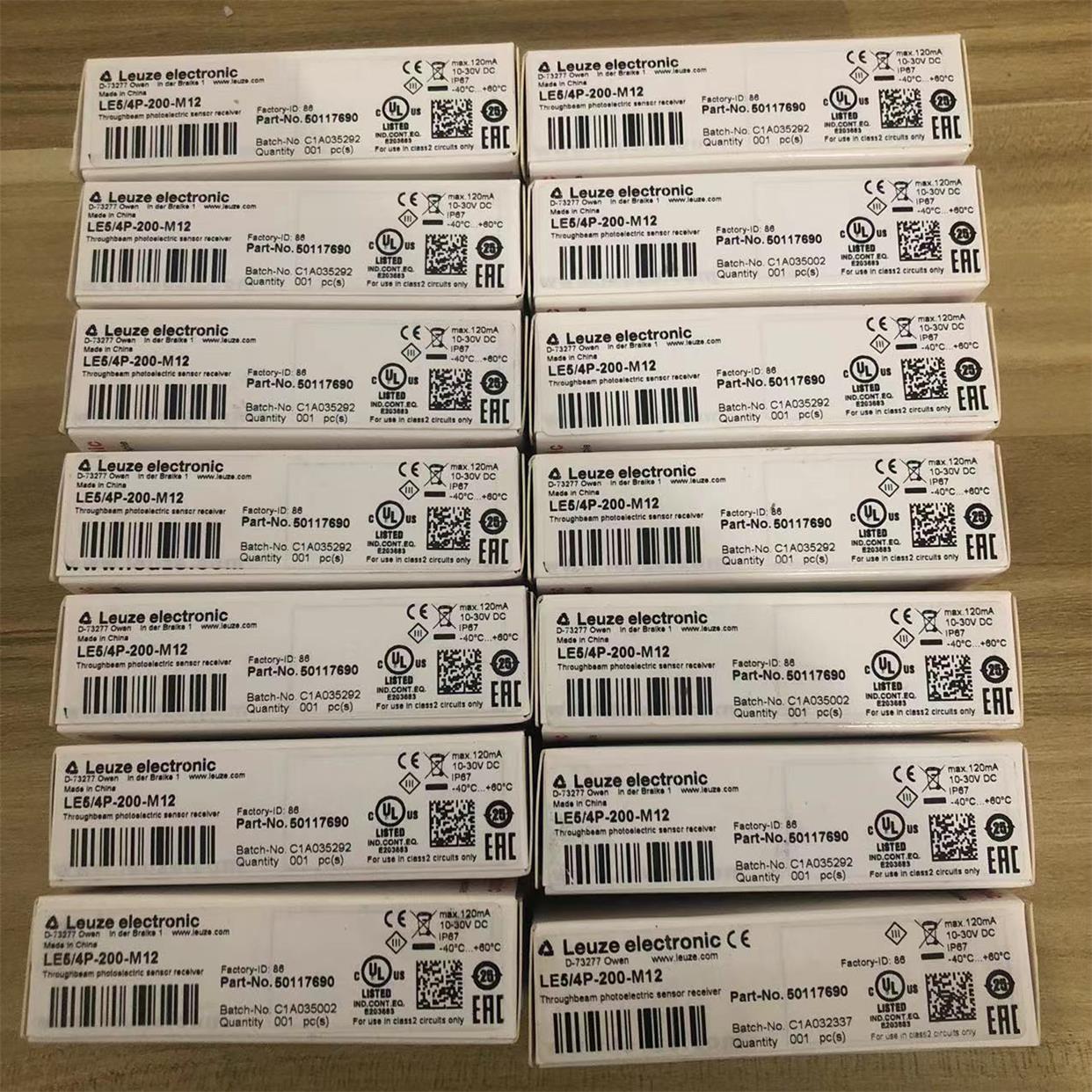 议价 劳易测对射光电传器 LE5/4P-200-M12 接收器 50117690